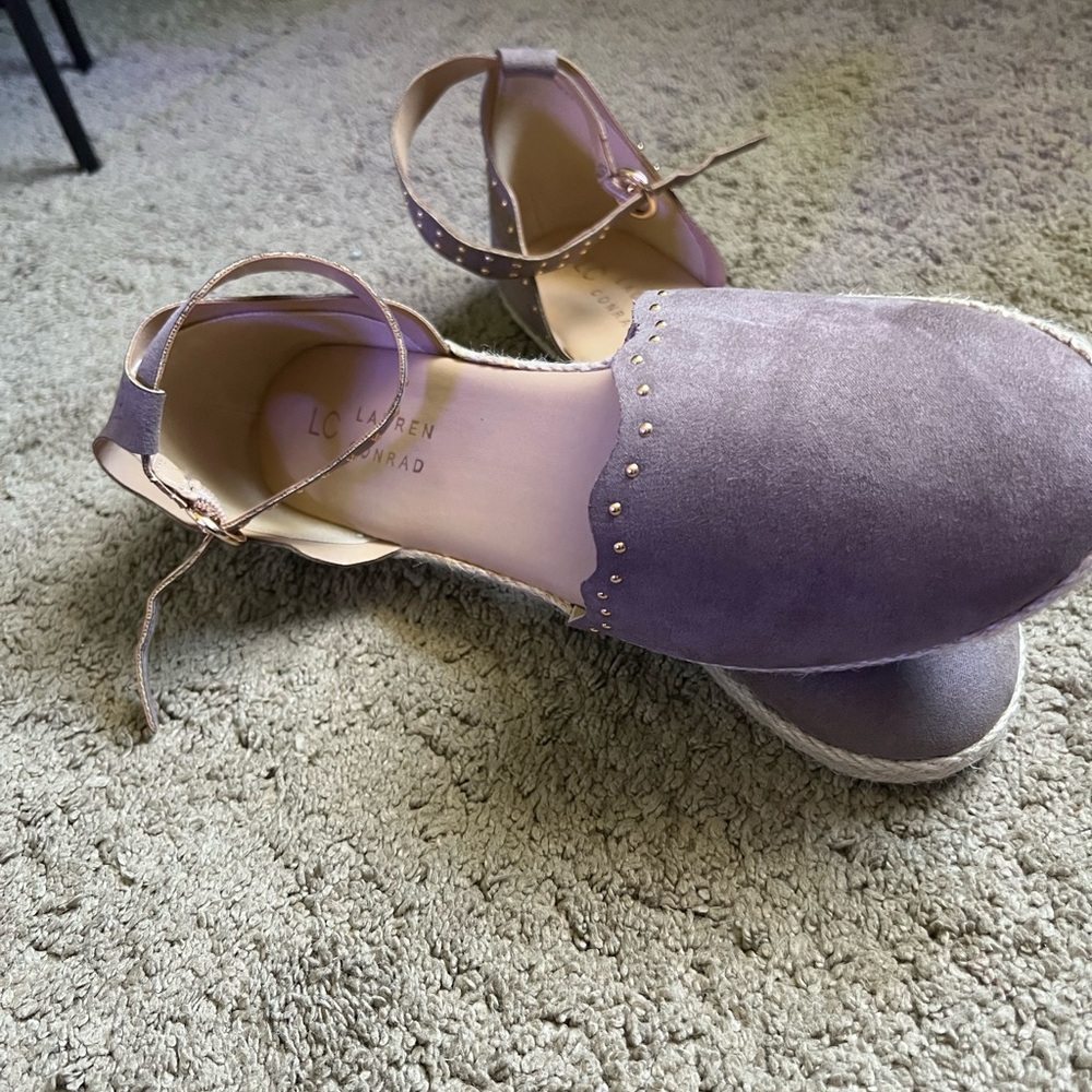 Lauren Conrad Suede Buckle Flat